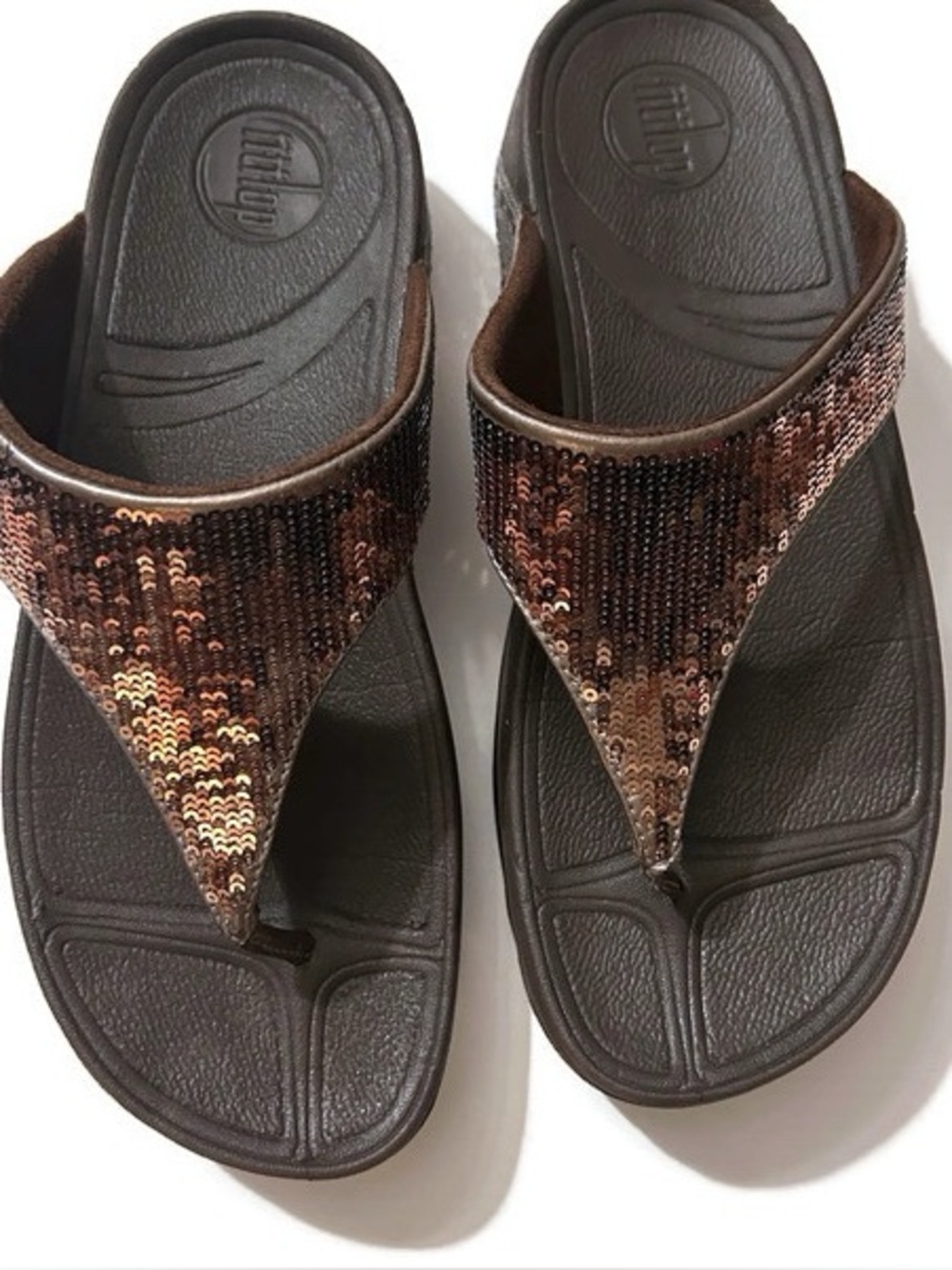 FitFlop Brown Sequin Electra Sandals